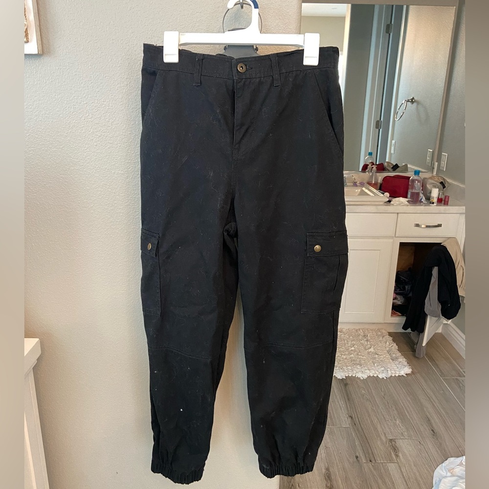 Black cargo pants